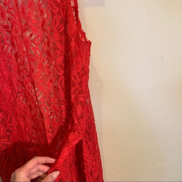 LulaRoe Red Lace Kimono - Picture 8 of 8